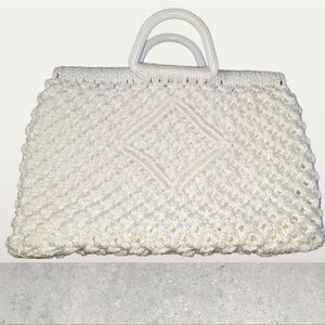 ‎Vintage white rope purse